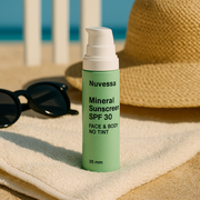 Mineral Sunscreen SPF30 MINERAL SUNSCREEN FOR FACE & BODY, NO TINT Nuvessa Skincare