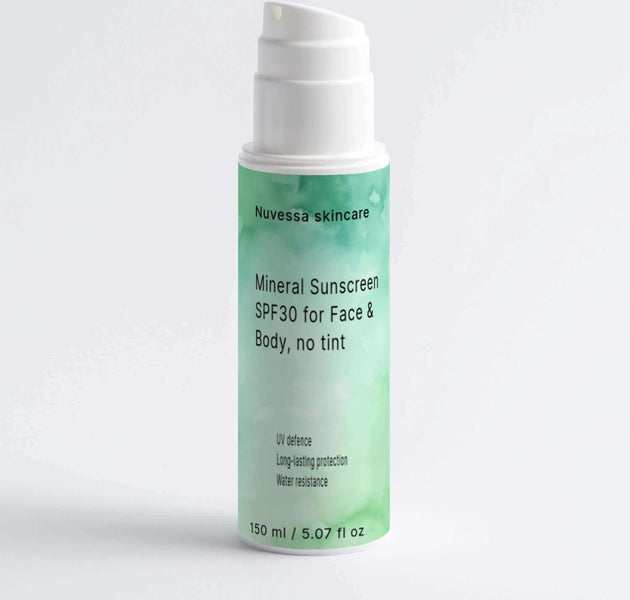 Mineral Sunscreen SPF30 for Face & Body,no tint Nuvessa Skincare