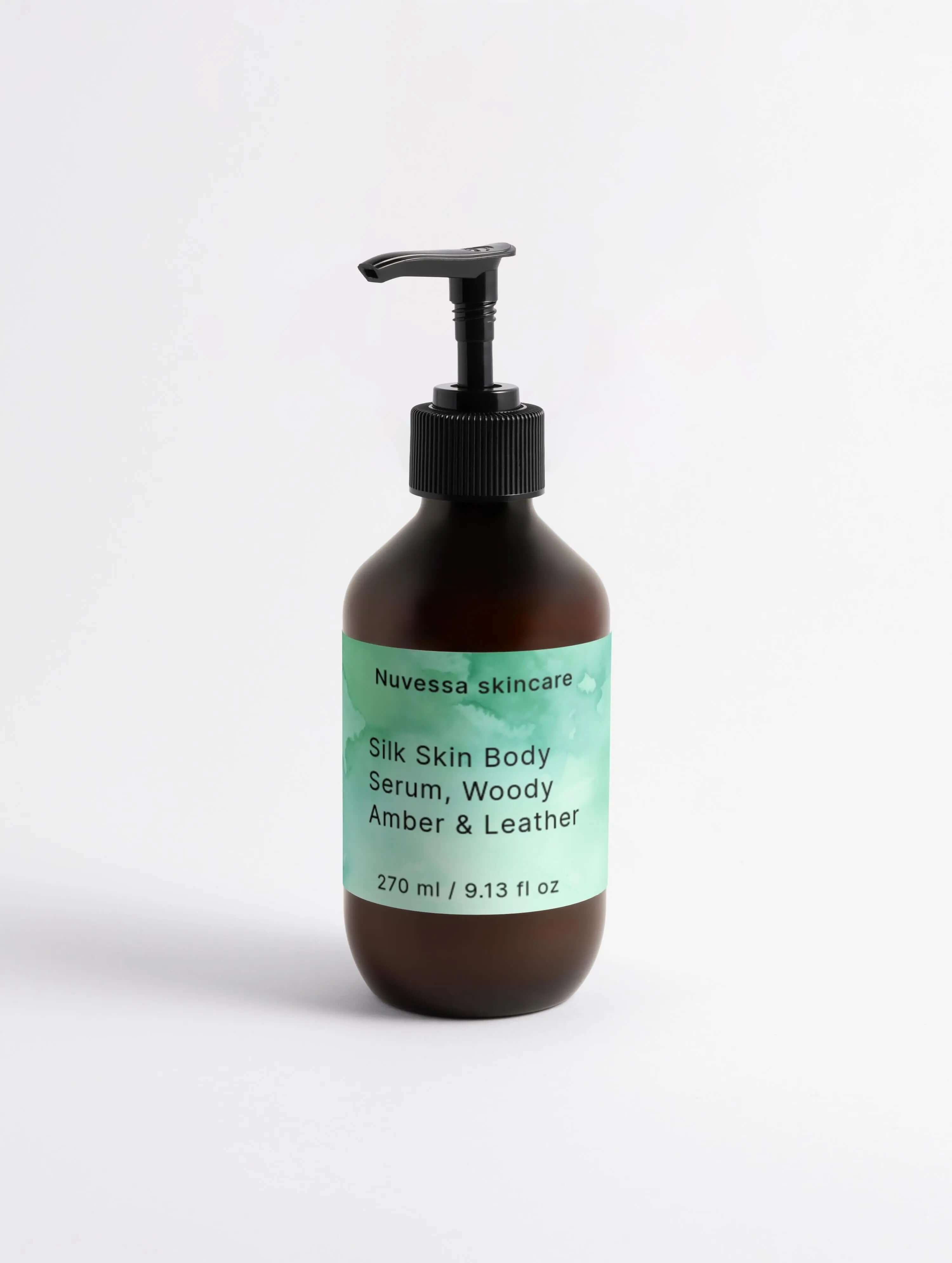 Silk Skin Body Serum, Woody Amber & Leather Nuvessa Skincare