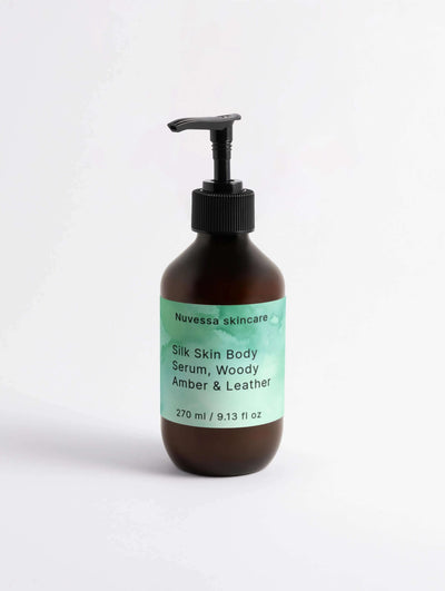 Silk Skin Body Serum, Woody Amber & Leather Nuvessa Skincare