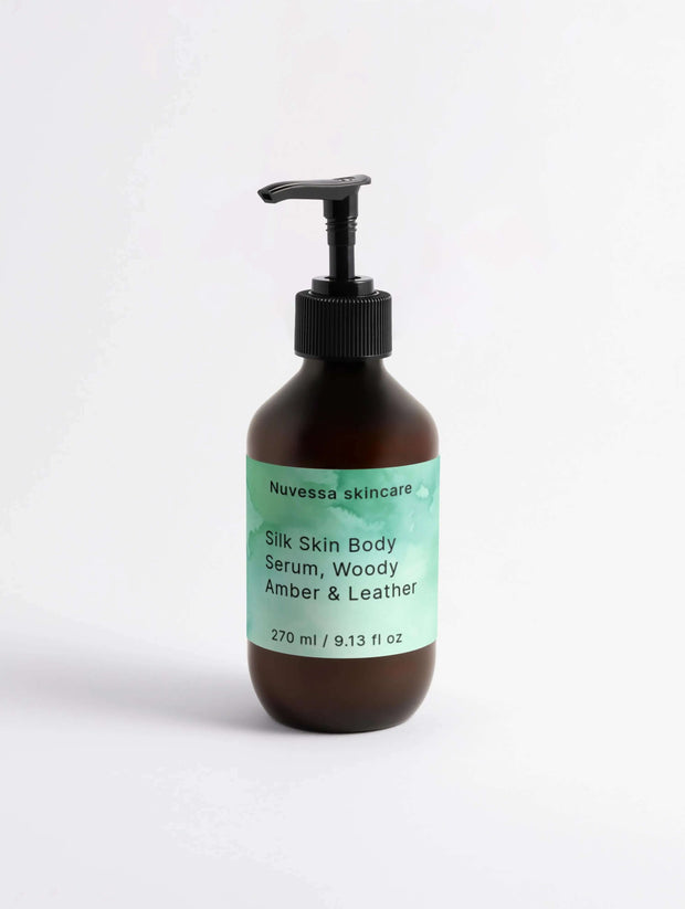 Silk Skin Body Serum, Woody Amber & Leather Nuvessa Skincare
